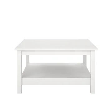 Vallvidera 81 cm Firkantet Sofabord med Oppbevaring i Malt Tre - Hvit - Møbler - Bord - Sofabord & salongbord - Sofabord med oppbevaring