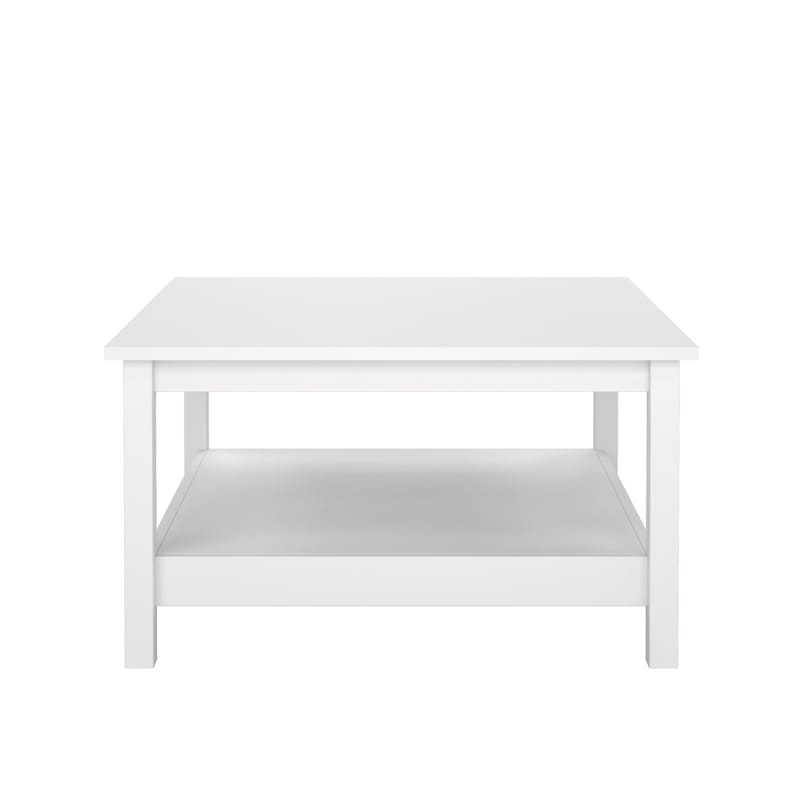 Vallvidera 81 cm Firkantet Sofabord med Oppbevaring i Malt Tre - Hvit - Møbler - Bord - Sofabord & salongbord - Sofabord med oppbevaring