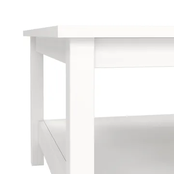 Vallvidera 81 cm Firkantet Sofabord med Oppbevaring i Malt Tre - Hvit - Møbler - Bord - Sofabord & salongbord - Sofabord med oppbevaring