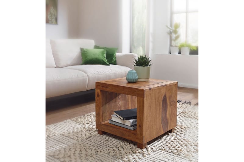 Vandemark Sofabord 50 cm med Oppbevaringshylle - Massivt Tre - Møbler - Bord - Sofabord & salongbord