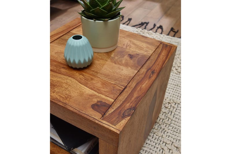 Vandemark Sofabord 50 cm med Oppbevaringshylle - Massivt Tre - Møbler - Bord - Sofabord & salongbord