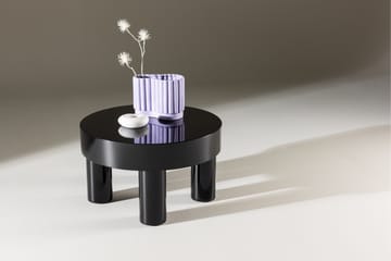 Varberg 60 cm Rundt Sofabord i Tre med Chunky Ben - Sort - Møbler - Bord - Sofabord & salongbord