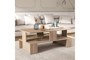 Velenje Sofabord 120 cm - Natur/Mørkebrun - Møbler - Bord - Sofabord & salongbord - Sofabord med oppbevaring