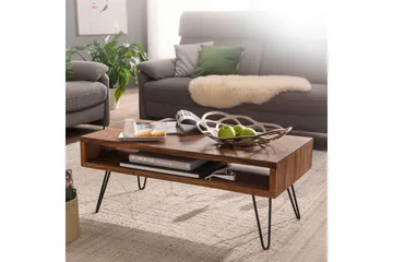 Virworthy Sofabord 100 cm - Massivt Tre/Svart - Møbler - Bord - Sofabord & salongbord