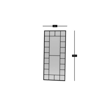 Vornas Gulvspeil 80 x 180 cm - Svart - Interiør - Speil - Gulvspeil