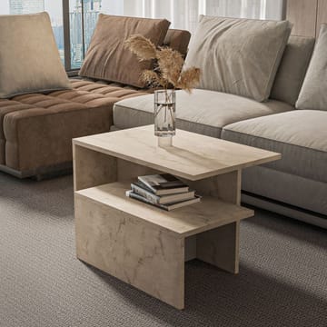 Vumira Sett med bord 2 deler 72 cm - Travertin - Møbler - Bord - Sofabord & salongbord - Kistebord