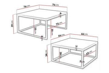 Wardner Sofabord 76 cm - Guld - Møbler - Bord - Sofabord & salongbord