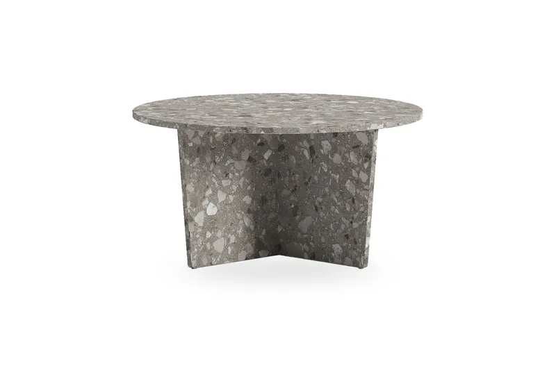 Sofabord Wedge 80 cm Rund, Grå