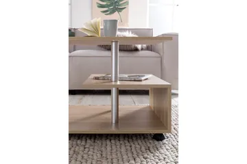 Werbeck Sofabord 105 cm med Oppbevaringshylle på Hjul - Tre/Natur - Møbler - Bord - Sofabord & salongbord