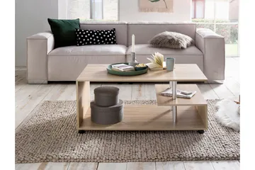 Werbeck Sofabord 105 cm med Oppbevaringshylle på Hjul - Tre/Natur - Møbler - Bord - Sofabord & salongbord