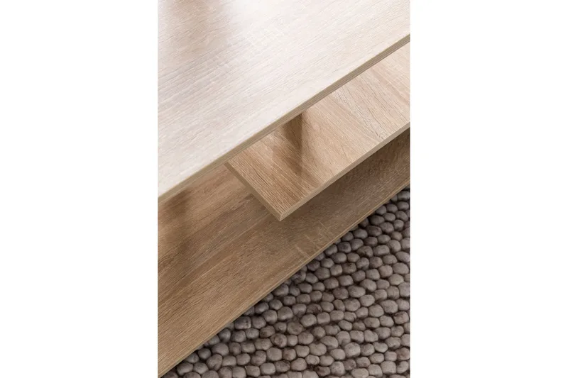 Werbeck Sofabord 105 cm med Oppbevaringshylle på Hjul - Tre/Natur - Møbler - Bord - Sofabord & salongbord