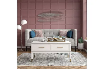 Westerleigh Sofabord 106 cm Hev og Senkbart med Skuff Hvit - CosmoLiving - Møbler - Bord - Sofabord & salongbord - Sofabord med oppbevaring