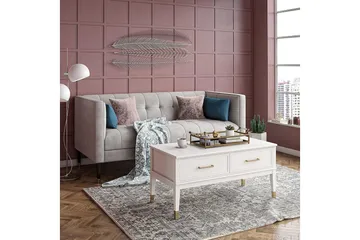 Westerleigh Sofabord 106 cm Hev og Senkbart med Skuff Hvit - CosmoLiving - Møbler - Bord - Sofabord & salongbord