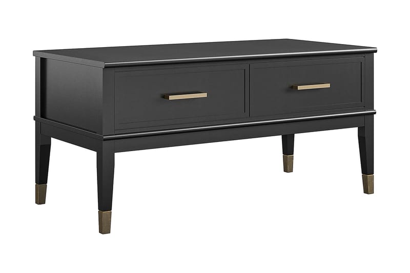 Westerleigh Sofabord 106 cm Hev- og Senkbart med Skuff Svart - CosmoLiving - Møbler - Bord - Sofabord & salongbord