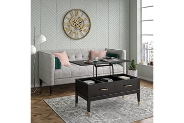 Westerleigh Sofabord 106 cm Hev- og Senkbart med Skuff Svart - CosmoLiving - Møbler - Bord - Sofabord & salongbord - Sofabord med oppbevaring