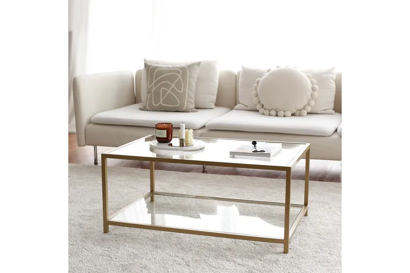 Wickaren Sofabord 90 cm - Gull - Møbler - Bord - Sofabord & salongbord