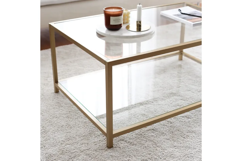 Wickaren Sofabord 90 cm - Gull - Møbler - Bord - Sofabord & salongbord