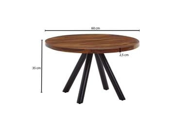Wilhem 60 cm Rundt Sofabord i Eik - Brun - Møbler - Bord - Sofabord & salongbord