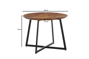 Wilhem 60 cm Rundt Sofabord i Lyst Tre - Brun - Møbler - Bord - Sofabord & salongbord