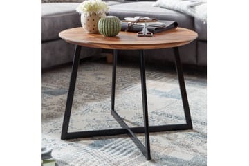 Wilhem 60 cm Rundt Sofabord i Lyst Tre - Brun - Møbler - Bord - Sofabord & salongbord