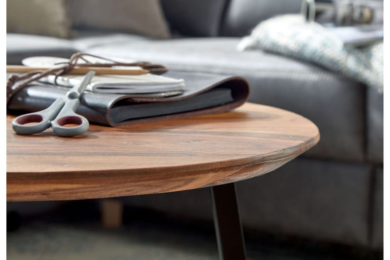 Wilhem 60 cm Rundt Sofabord i Lyst Tre - Brun - Møbler - Bord - Sofabord & salongbord