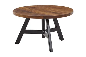 Wilhem 60 cm Rundt Sofabord i Valnøtt - Brun - Møbler - Bord - Sofabord & salongbord