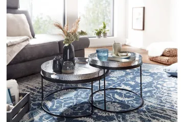 Wilhem Settbord 46 cm Rund - Sølv - Møbler - Bord - Sofabord & salongbord