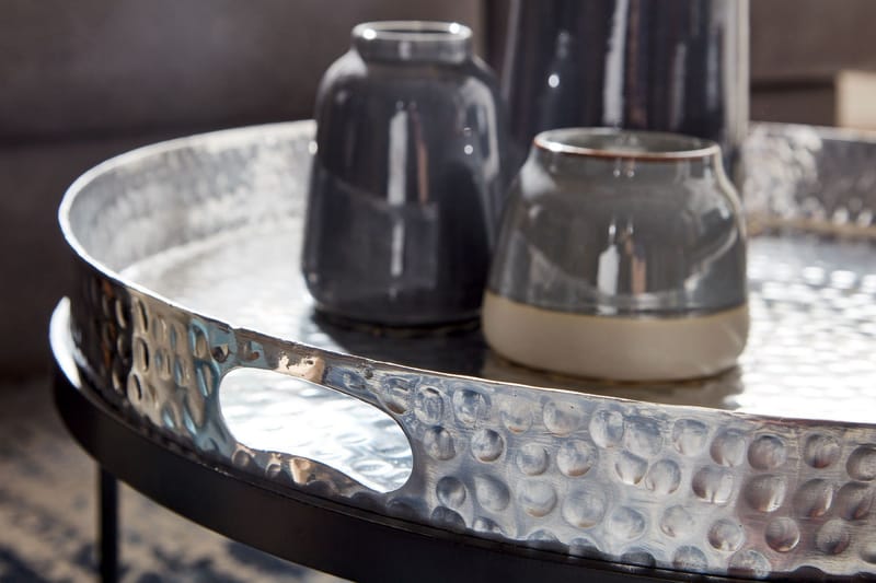 Wilhem Settbord 46 cm Rund - Sølv - Møbler - Bord - Sofabord & salongbord