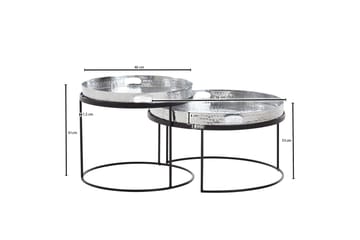 Wilhem Settbord 46 cm Rund - Sølv - Møbler - Bord - Sofabord & salongbord