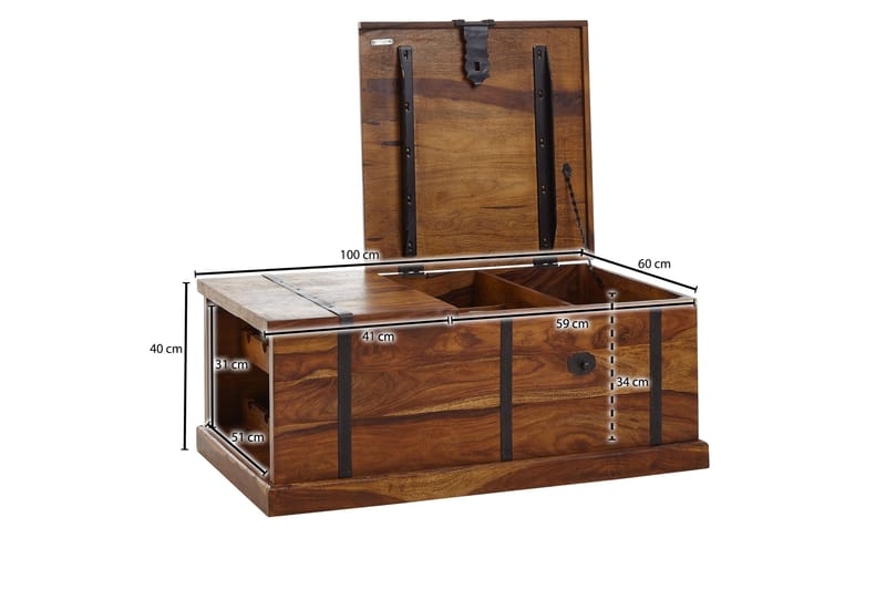 Wilhem Sofabord 100 cm Rektangulær - Natur - Møbler - Bord - Sofabord & salongbord