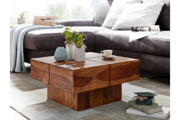 Wilhem Sofabord 58 cm Firekantet - Natur - Møbler - Bord - Sofabord & salongbord