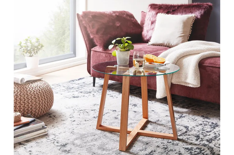 Wilhem Sofabord 58 cm Rundt - Natur - Møbler - Bord - Sofabord & salongbord