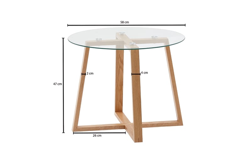 Wilhem Sofabord 58 cm Rundt - Natur - Møbler - Bord - Sofabord & salongbord