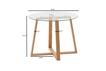 Wilhem Sofabord 58 cm Rundt - Natur - Møbler - Bord - Sofabord & salongbord