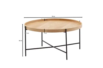 Wilhem Sofabord 78 cm Rund - Natur - Møbler - Bord - Sofabord & salongbord