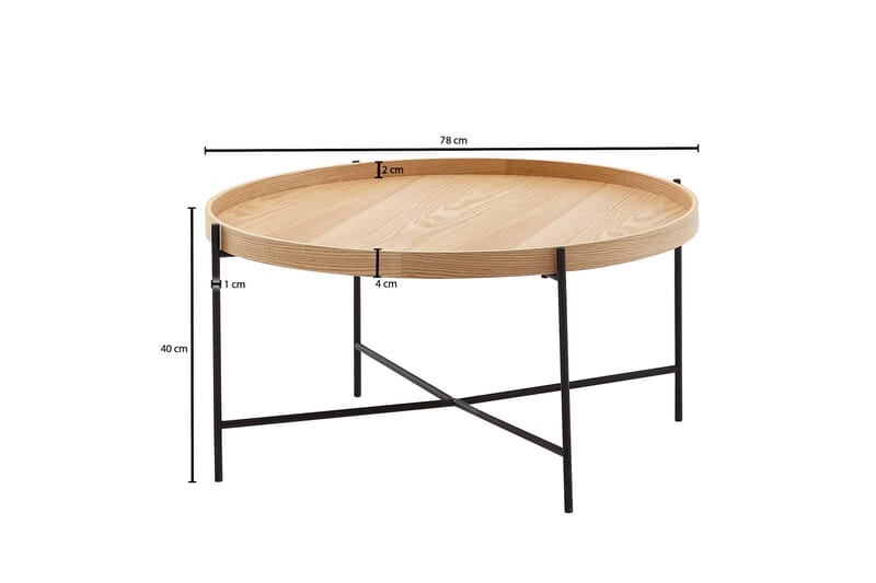 Wilhem Sofabord 78 cm Rund - Natur - Møbler - Bord - Sofabord & salongbord