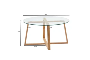 Wilhem Sofabord 78 cm Rundt - Natur - Møbler - Bord - Sofabord & salongbord