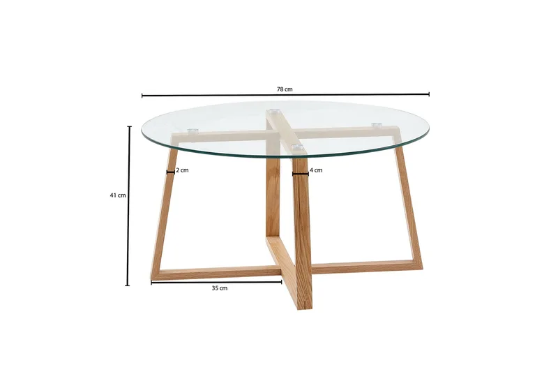 Wilhem Sofabord 78 cm Rundt - Natur - Møbler - Bord - Sofabord & salongbord