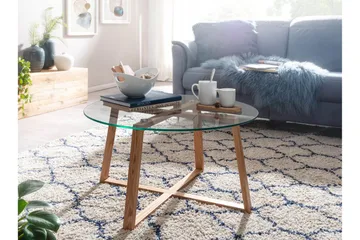 Wilhem Sofabord 78 cm Rundt - Natur - Møbler - Bord - Sofabord & salongbord