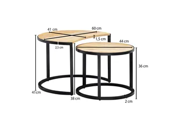 Willowdale Settbord 60 cm Halvsirkel - Brun / Svart - Møbler - Bord - Sofabord & salongbord