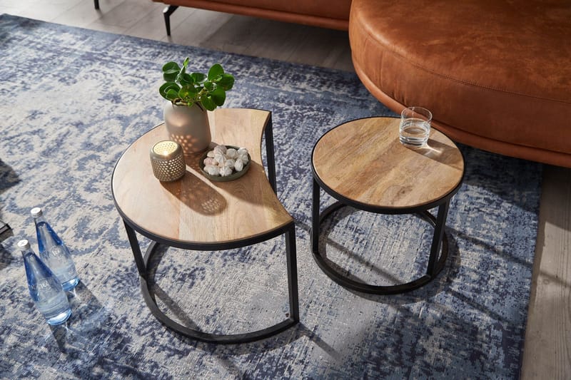 Willowdale Settbord 60 cm Halvsirkel - Brun / Svart - Møbler - Bord - Sofabord & salongbord