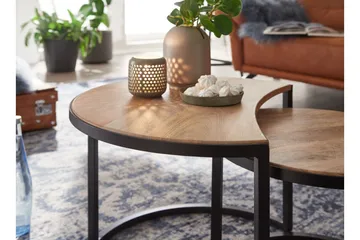 Willowdale Settbord 60 cm Halvsirkel - Brun / Svart - Møbler - Bord - Sofabord & salongbord