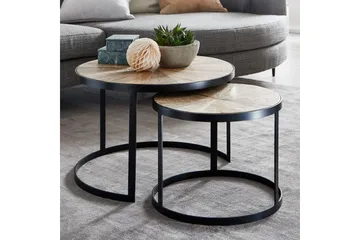 Willowdale Settbord 60 cm Rundt - Mörkgrå/Svart - Møbler - Bord - Sofabord & salongbord