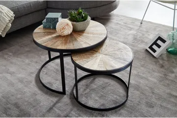 Willowdale Settbord 60 cm Rundt - Mörkgrå/Svart - Møbler - Bord - Sofabord & salongbord