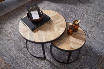 Willowdale Settbord 60 cm Rundt - Natur/Svart - Møbler - Bord - Sofabord & salongbord