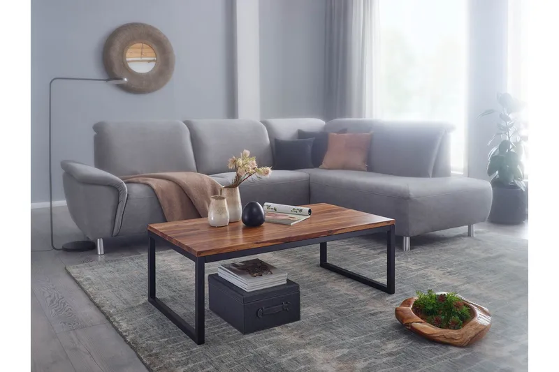 Willowdale Sofabord 110 cm - Teak/Svart - Møbler - Bord - Sofabord & salongbord