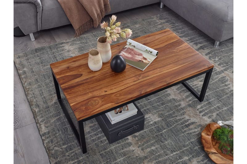 Willowdale Sofabord 110 cm - Teak/Svart - Møbler - Bord - Sofabord & salongbord