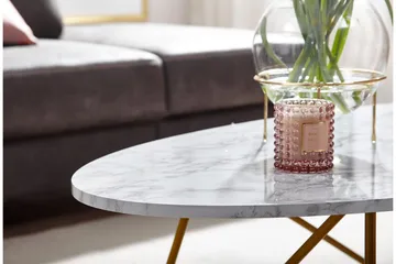 Willowdale Sofabord 120 cm Ovalt - Hvit/Gull - Møbler - Bord - Sofabord & salongbord