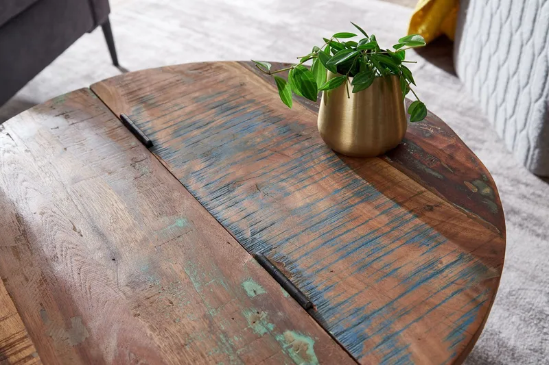 Willowdale Sofabord 60 cm Rundt - Brun/Hvit - Møbler - Bord - Sofabord & salongbord