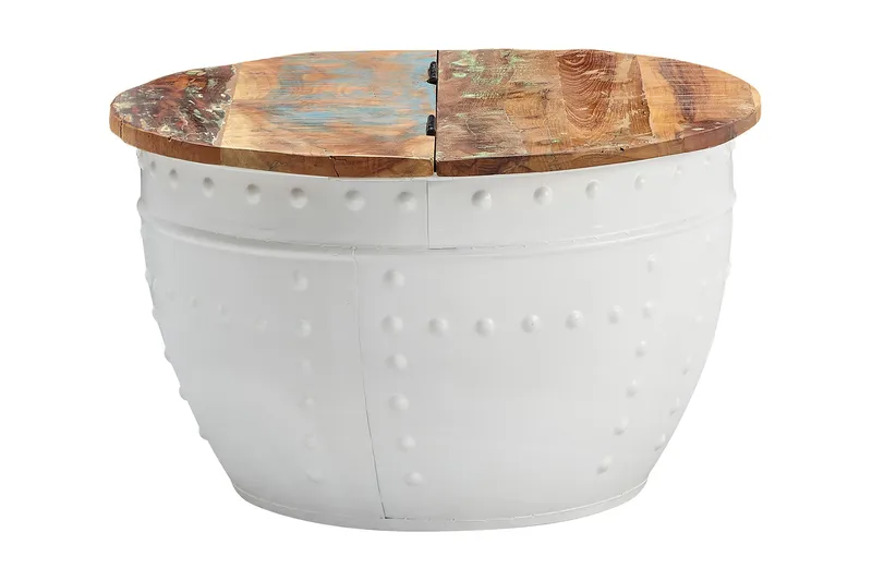 Willowdale Sofabord 60 cm Rundt, Brun/Hvit